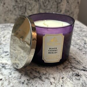 Brand-new Bath & Body Works Black Cherry Merlot 3-Wick Candle, 14.5 oz, sealed.